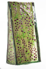 Load image into Gallery viewer, Burnout Velvet Scarf with Willows pattern in Olive Green