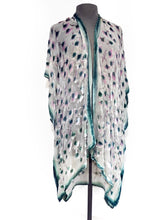 Load image into Gallery viewer, Ivory White Velvet Kimono with Painted Gingko Leaves-Sherit Levin