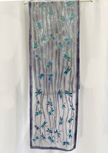 Load image into Gallery viewer, Dragonflies Scarf in Ple Gray