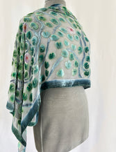 Load image into Gallery viewer, Devoré Velvet Lily Pads Scarf/Shawl