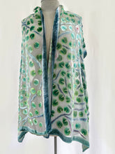 Load image into Gallery viewer, Devoré Velvet Lily Pads Scarf/Shawl