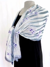 Load image into Gallery viewer, Scarf/Shawl with Dragonflies in Pale Gray