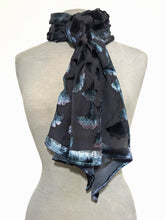 Load image into Gallery viewer, Mostly Black Velvet Scarf Wrap-Sherit Levin