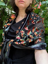 Load image into Gallery viewer, orange flowers ob blabl burnout velvet scarf 1