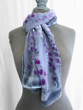 Load image into Gallery viewer, Pale Gray Scarf/Shawl with Willows
