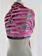 Load image into Gallery viewer, Scarf/Wrap with Dragonflies in Berry
