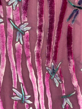 Load image into Gallery viewer, Scarf/Wrap with Dragonflies in Berry