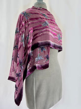 Load image into Gallery viewer, Scarf/Wrap with Dragonflies in Berry