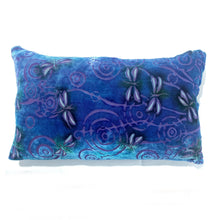 Load image into Gallery viewer, Purple 12"x20" Pillow with Dragonflies Pattern-Sherit Levin