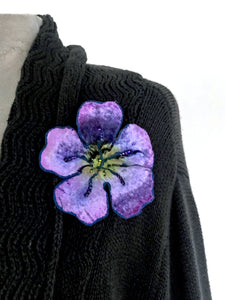 Purple Large Flower Pin-Sherit Levin
