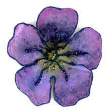 Load image into Gallery viewer, Purple Large Flower Pin-Sherit Levin