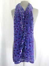 Load image into Gallery viewer, Roses Poncho/Scarf in Purple