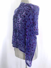 Load image into Gallery viewer, Roses Poncho/Scarf in Purple