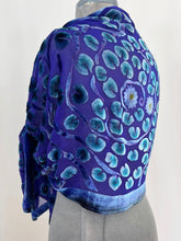 Load image into Gallery viewer, Purple Velvet Lily Pads Scarf/Shawl