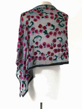 Load image into Gallery viewer, Red Roses Velvet Versatile Poncho