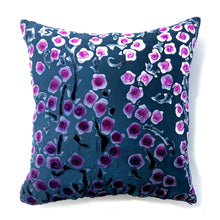 Load image into Gallery viewer, Roses 18&quot; Square Pillow Cover with Dark Blue reverse-Sherit Levin
