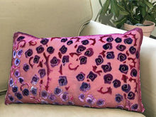 Load image into Gallery viewer, Roses Pillow in Berry Tones.-Sherit Levin