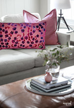 Load image into Gallery viewer, Roses Pillow in Berry Tones.-Sherit Levin