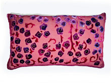 Load image into Gallery viewer, Roses Pillow in Berry Tones.-Sherit Levin