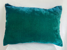 Load image into Gallery viewer, Teal 12"x20" Pillow with Dragonflies Pattern