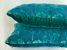 Load image into Gallery viewer, Turquoise Gingko Pillow 12"x20"