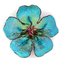 Load image into Gallery viewer, Turquoise Large Flower Pin-Sherit Levin