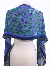 Load image into Gallery viewer, Velvet Scarf with Gingko Leaves in Purple-Sherit Levin