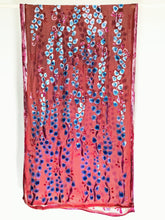 Load image into Gallery viewer, Velvet Scarf/Shawl in Coral Red-Sherit Levin