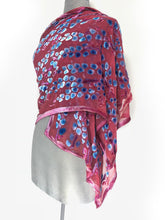 Load image into Gallery viewer, Velvet Scarf/Shawl in Coral Red-Sherit Levin