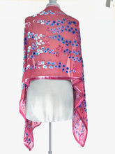 Load image into Gallery viewer, Velvet Scarf/Shawl in Coral Red-Sherit Levin