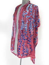 Load image into Gallery viewer, Velvet Scarf/Shawl in Coral Red-Sherit Levin