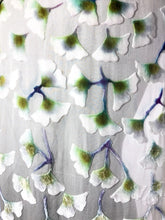 Load image into Gallery viewer, Velvet Scarf/Shawl with Gingko Leaves in Ivory-Sherit Levin