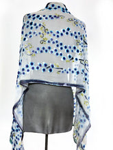 Load image into Gallery viewer, Velvet Scarf/Shawl with Willow Branches Pattern in Ivory-Sherit Levin