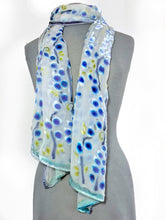 Load image into Gallery viewer, Velvet Scarf/Shawl with Willow Branches Pattern in Ivory-Sherit Levin