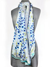 Load image into Gallery viewer, Velvet Scarf/Shawl with Willow Branches Pattern in Ivory-Sherit Levin