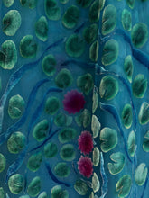 Load image into Gallery viewer, Turquoise Velvet Lily Pads Scarf/Shawl