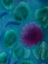 Load image into Gallery viewer, Turquoise Velvet Lily Pads Scarf/Shawl