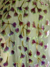 Load image into Gallery viewer, Velvet Scarf with Gingko Leaves in Sage
