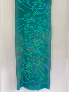 Lily Pads Scarf/Wrap in Turquoise