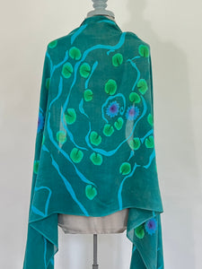Lily Pads Scarf/Wrap in Turquoise
