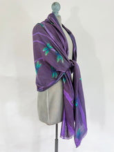 Load image into Gallery viewer, Hand Painted Silk Dragonflies Scarf/Wrap
