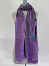 Load image into Gallery viewer, Hand Painted Silk Dragonflies Scarf/Wrap

