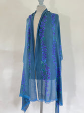 Load image into Gallery viewer, Willow Branches Scarf/Wrap in Navy Blue

