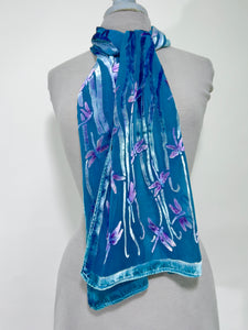 Dragonflies Scarf in Blue