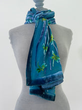 Load image into Gallery viewer, Dragonflies Turquoise Velvet Scarf/Shawl
