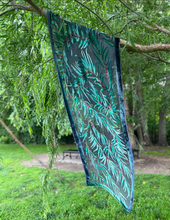 Load image into Gallery viewer, Black Eucalyptus Leaves Scarf/Shawl
