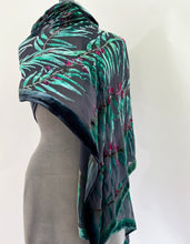 Load image into Gallery viewer, Black Eucalyptus Leaves Scarf/Shawl
