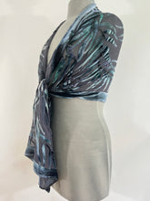 Load image into Gallery viewer, All Black Eucalyptus Leaves Scarf/Shawl
