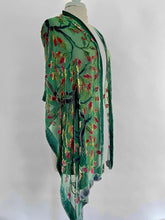 Load image into Gallery viewer, Green Oak Leaves Scarf/Shawl
