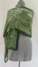 Load and play video in Gallery viewer, Green Eucalyptus Leaves Scarf/Shawl

